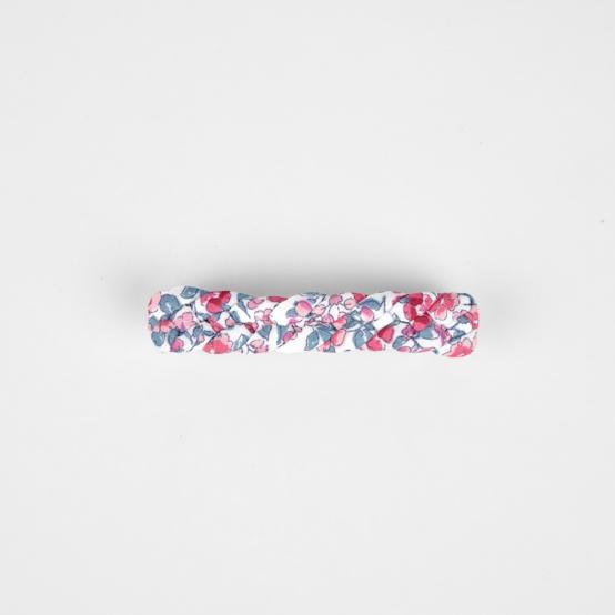 Barrette cheveux tressée rose grenadine