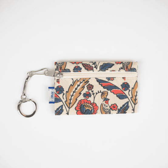 Pochette porte-clés plumes d'été