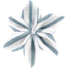 Barrette fleur étoile 4 rayé bleu blanc