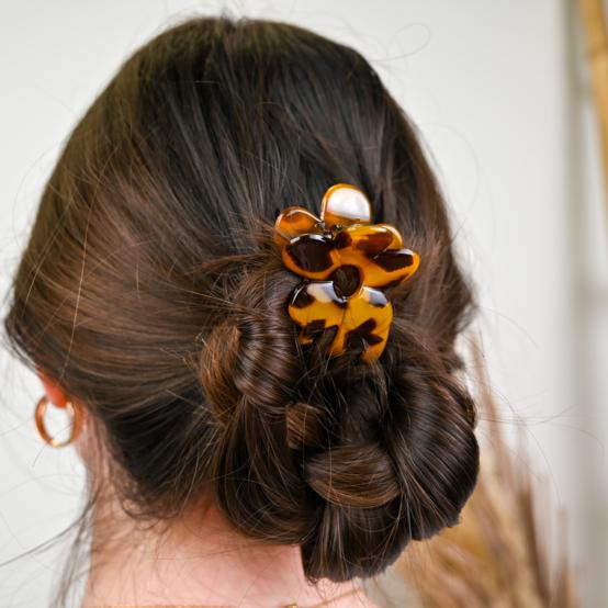 Petite pince fleur leopard
