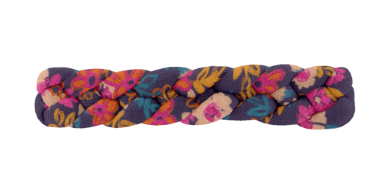Barrette cheveux tressée hippie fleurie