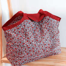 Sac cabas grand rouge corolle
