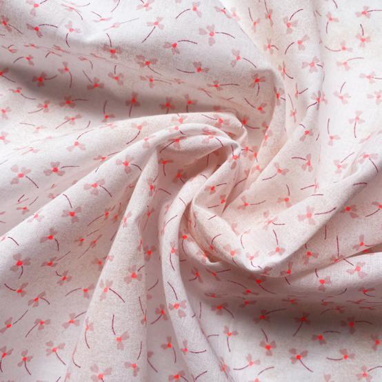 Tissu voile ex2473 fleurette fluo