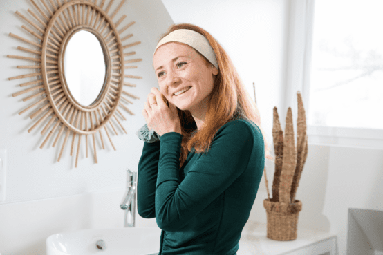 Bandeaux jersey beige chiné