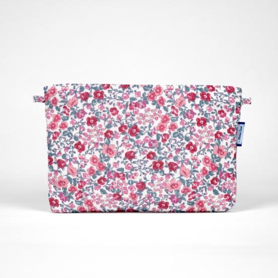 Pochette tissu rose grenadine