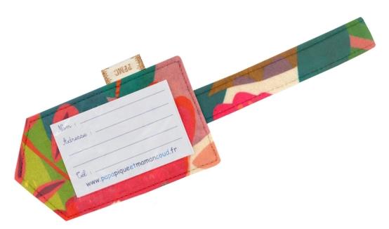 Etiquette bagage fleurs des iles