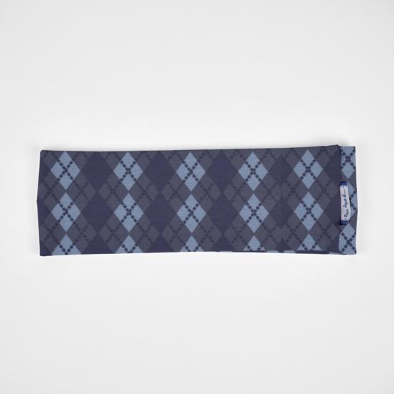 Bandeau jersey argyle bleu