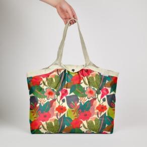 Sac cabas moyen fleurs des iles
