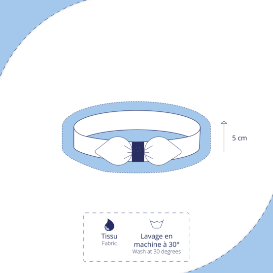 Bandeau jersey bébé noeud vichy orange fluo
