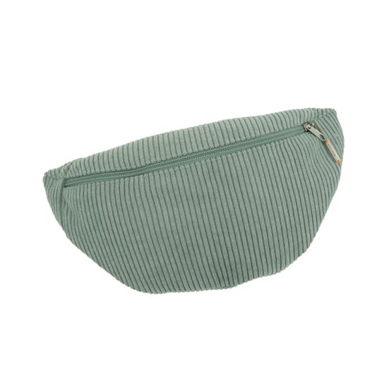 Petit sac banane velours côtelé lichen