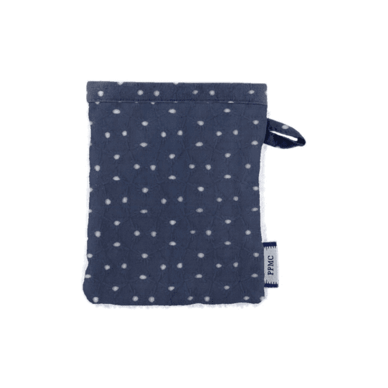 Mini-Gant Démaquillant broderie anglaise marine