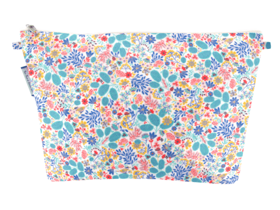 Trousse de toilette champêtre bleuté