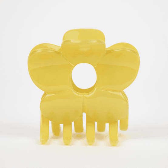 Grande pince fleur jaune beurre 