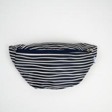 Sac banane rayé ivoire marine