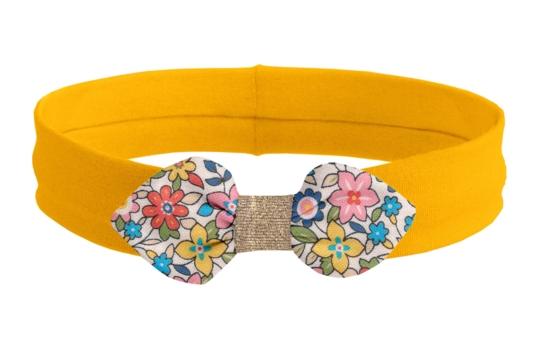 Bandeau jersey bébé noeud mille et une fleurs