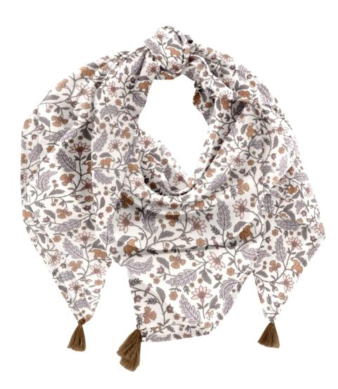 Foulard pompon rêve de jasmin