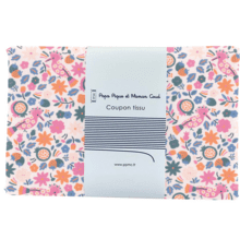 Coupon tissu 1 m ex2308 huppette fleurie rose