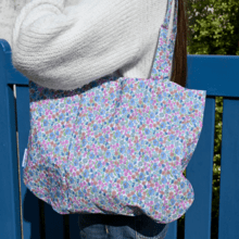 Sac tote bag pliable pastel fleuri