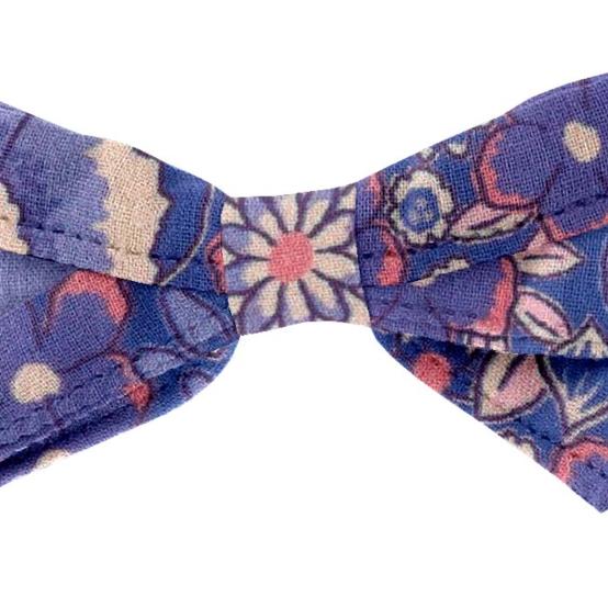 Barrette noeud ruban lavandula