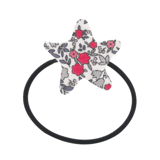 Elastique cheveux étoile serenade rouge gris