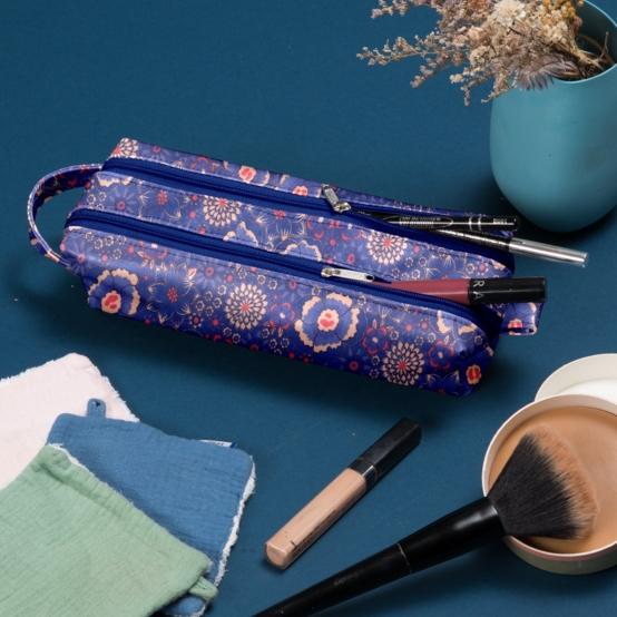 Trousse double compartiment lavandula