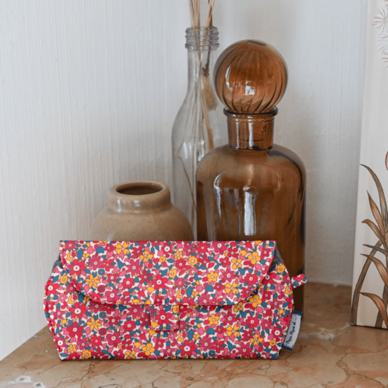 Etui à lunettes cocktail de fleurs