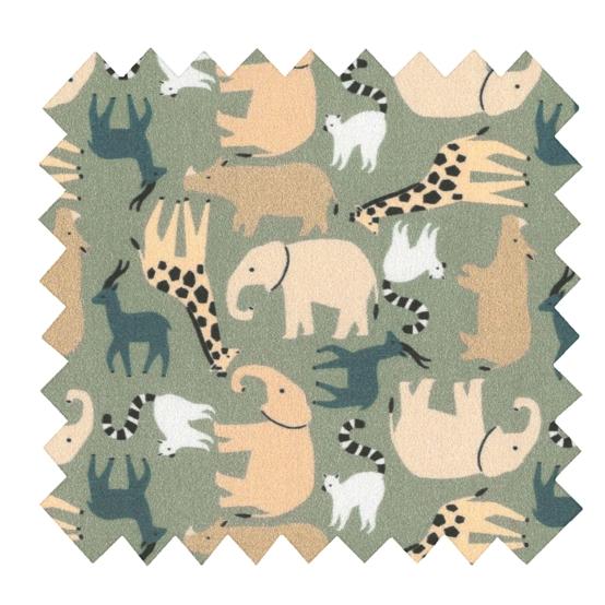 Tissu coton au mètre safari kaki