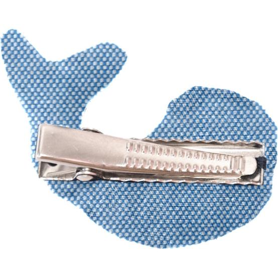 Barrette Baleine oxford ciel