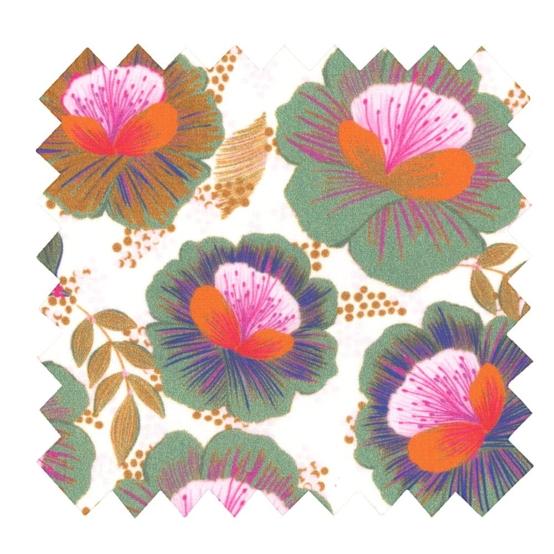 Tissu voile fleur de thé