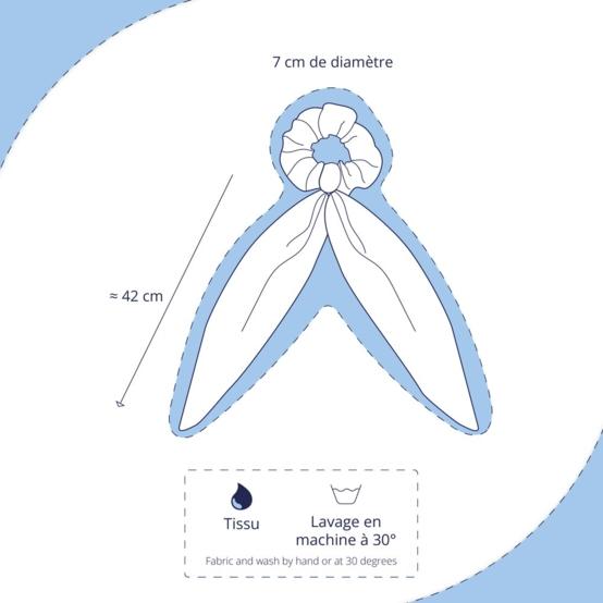 Foulchie gaze pois or vert amande