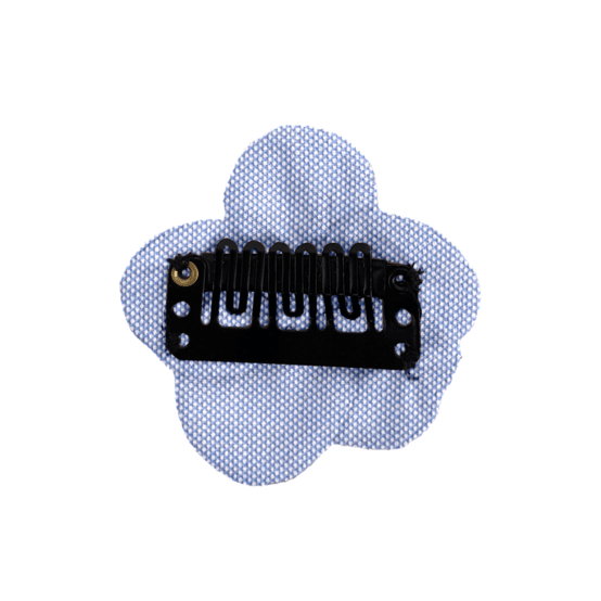 Mini Barrette Pétales de Fleur oxford ciel