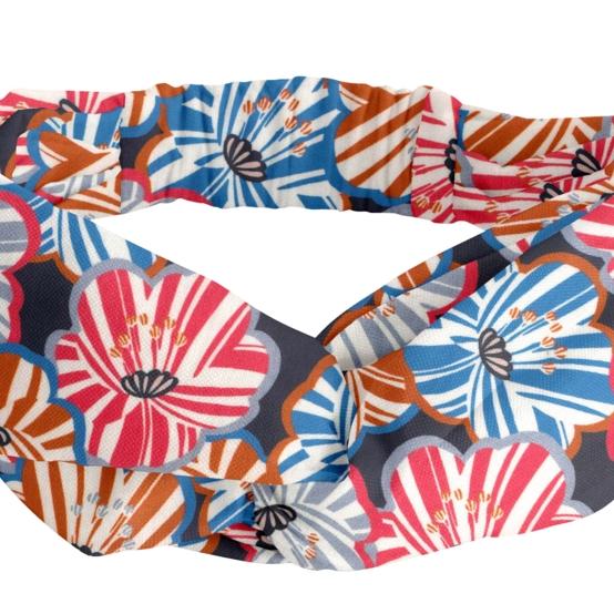 Bandeau croisé anémones rayées