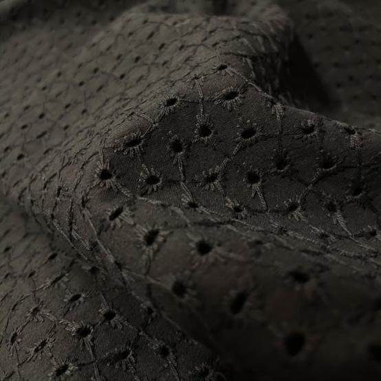 Bandeau croisé broderie anglaise noire