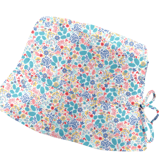 Chapeau de soleil enfant champêtre bleuté