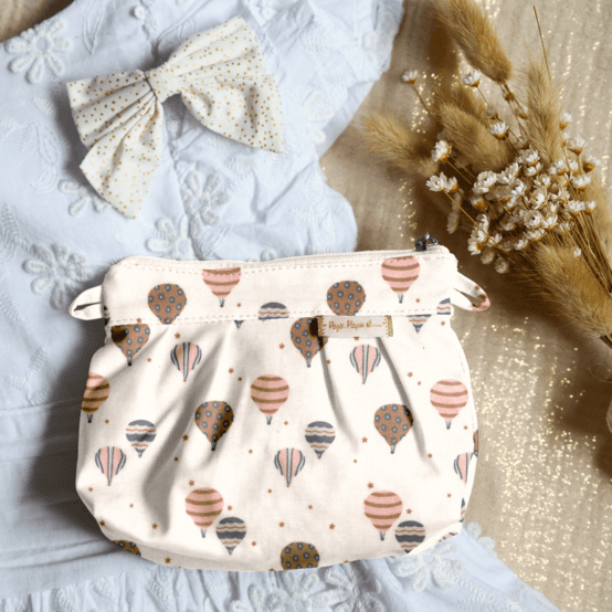 Mini pochette plissée montgolfiere
