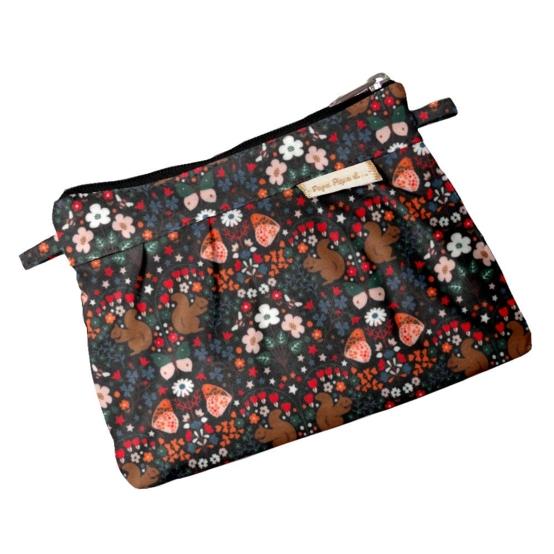 Mini pochette plissée casse noisette