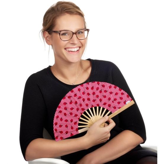 Eventail vichy coccinelle