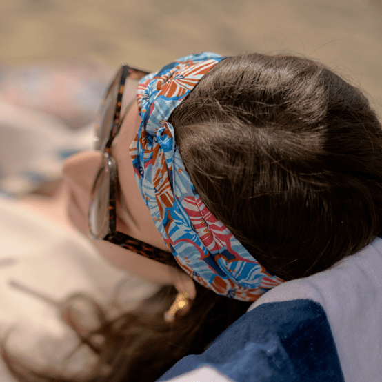 Bandeau croisé anémones rayées