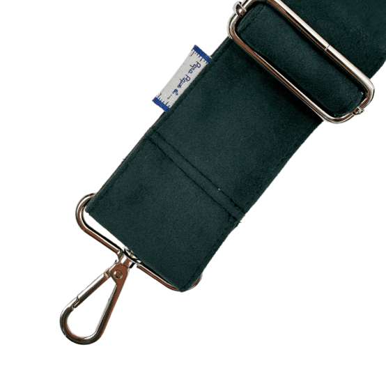 Bandoulière large suédine vert foncé
