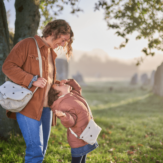 Mini pochette tissu moumoute ivoire fleurie