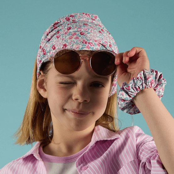 Bandeau fichu Enfant rose grenadine