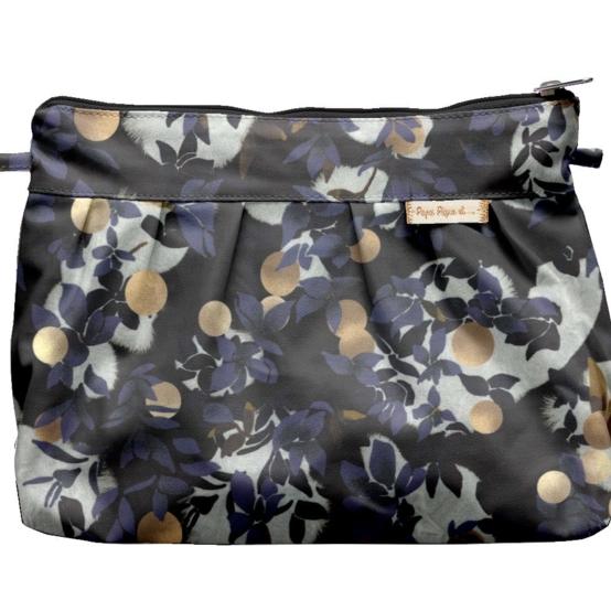 Pochette plissée flocon doré