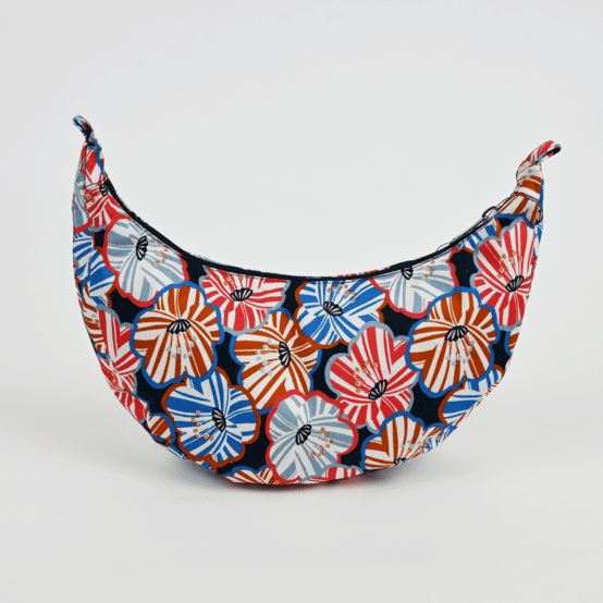 Petit Sac demi lune Anémones rayées