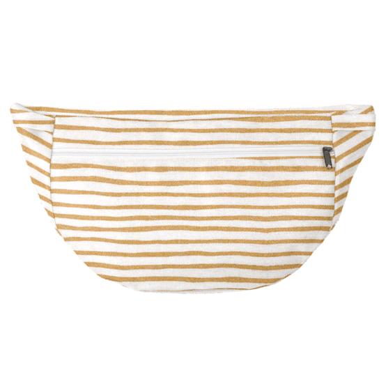 Sac banane rayé or blanc