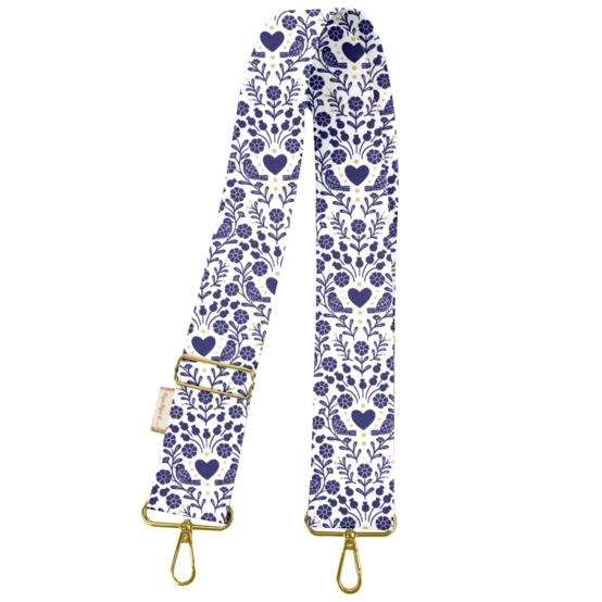 Bandoulière large scandinavia bleu