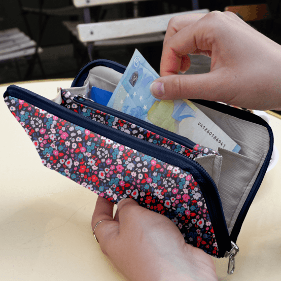 Portefeuille Charlie romance fleurie