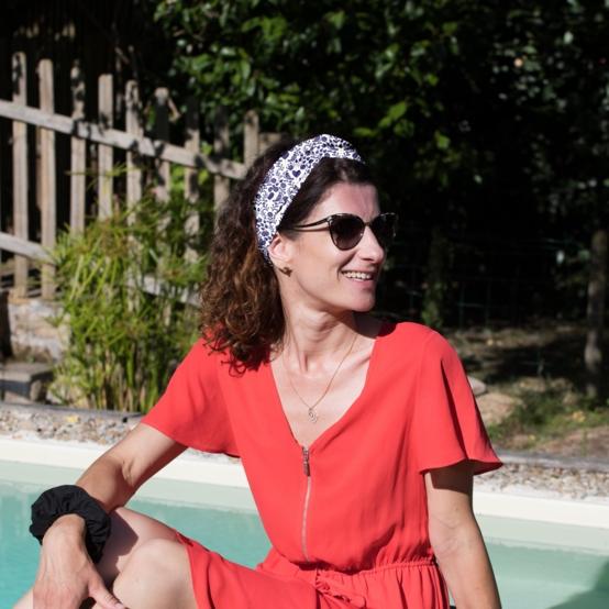 Bandeau croisé scandinavia bleu