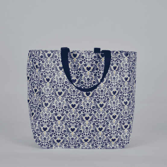 Sac cabas shopping scandinavia bleu