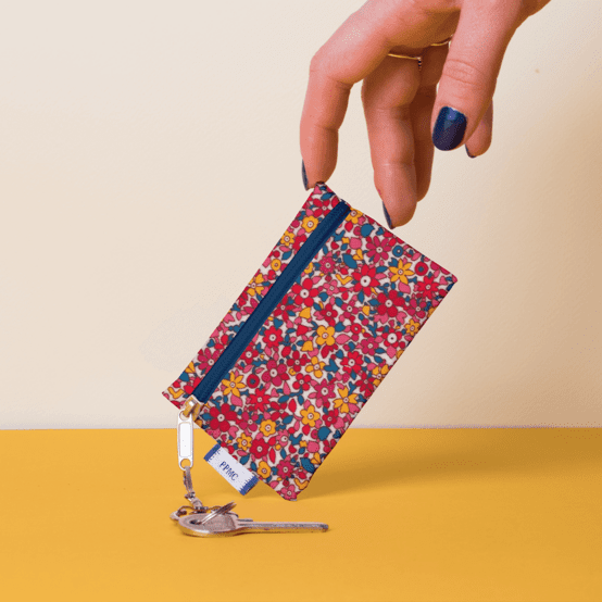 Pochette porte-clés cocktail de fleurs