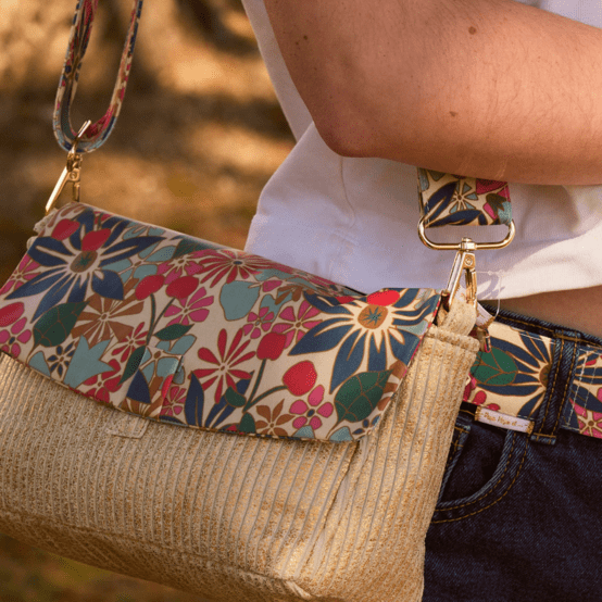 Rabat sac compagnon cerise en fleur